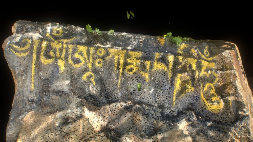 Mantra Stone PointCloud - Digital XR Spatial Work by UXRZONE on UXRZONE