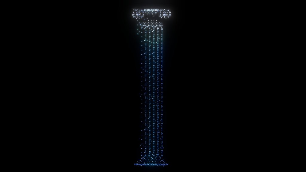Uxr Ascii Column 02 - Digital XR Spatial Work by UXRZONE on UXRZONE