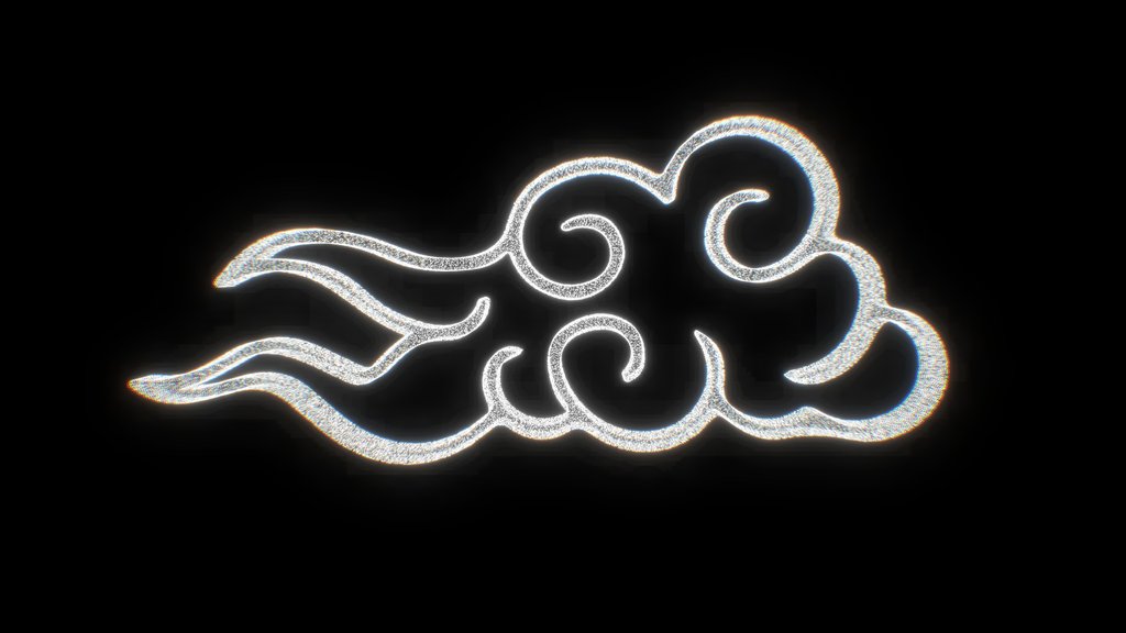 Tibetan Cloud Hologram 002 - Digital XR Spatial Work by UXRZONE on UXRZONE