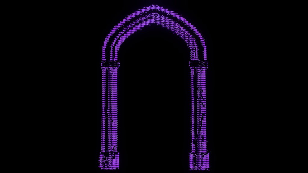 Uxr Ascii Gate 03 - Digital XR Spatial Work by UXRZONE on UXRZONE