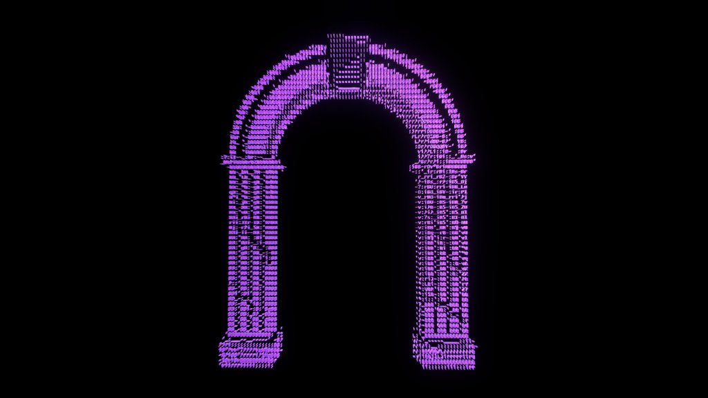 Uxr Ascii Gate 02 - Digital XR Spatial Work by UXRZONE on UXRZONE
