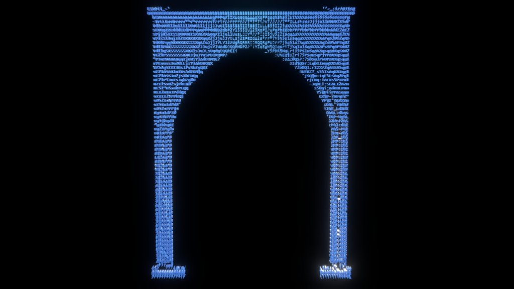Uxr Ascii Gate 01 - Digital XR Spatial Work by UXRZONE on UXRZONE