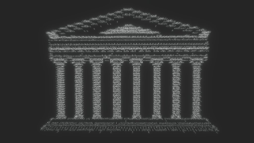 UXRZONE ascii PARTHENON POINTCLOUD - Digital XR Spatial Work by UXRZONE on UXRZONE