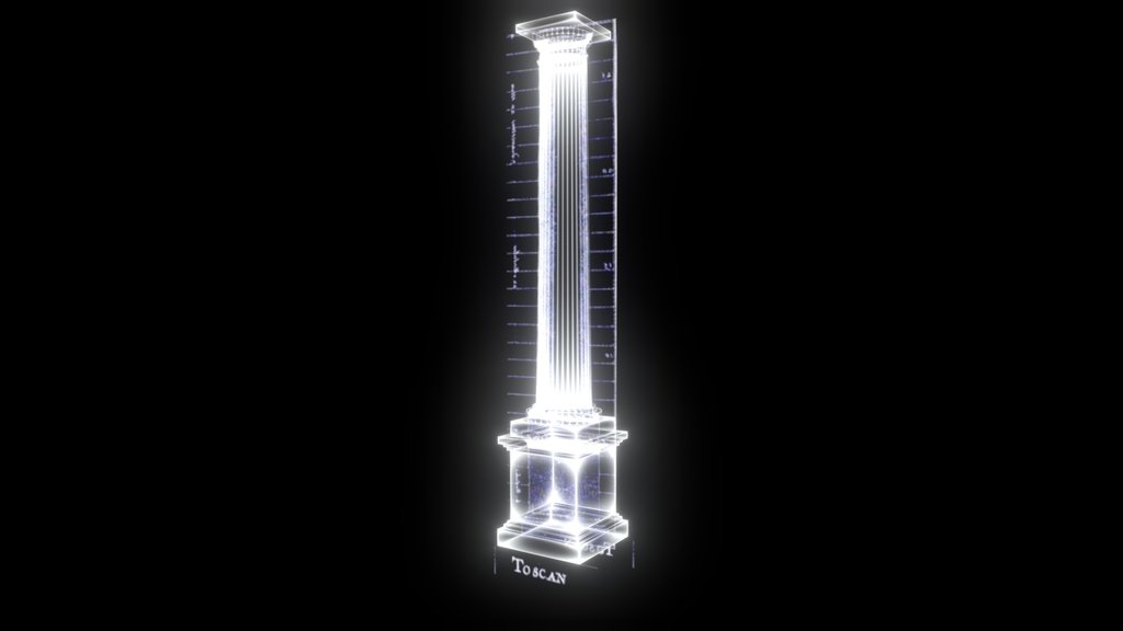 Edu Neonclassic Toscan Order Column - Digital XR Spatial Work by UXRZONE on UXRZONE