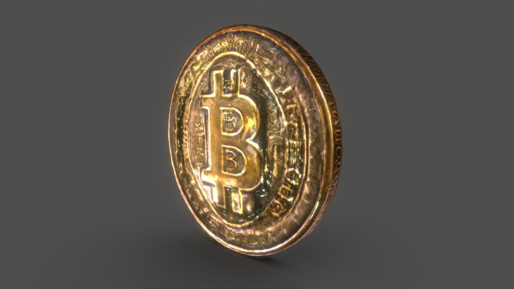 BTC Ancient Roman Bitcoin Coin - Digital XR Spatial Work by UXRZONE on UXRZONE