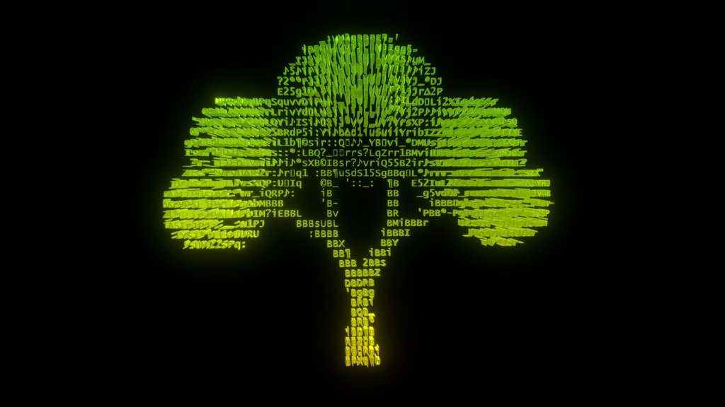 Ascii Tree 10 - Uxrzone - Digital XR Spatial Work by UXRZONE on UXRZONE