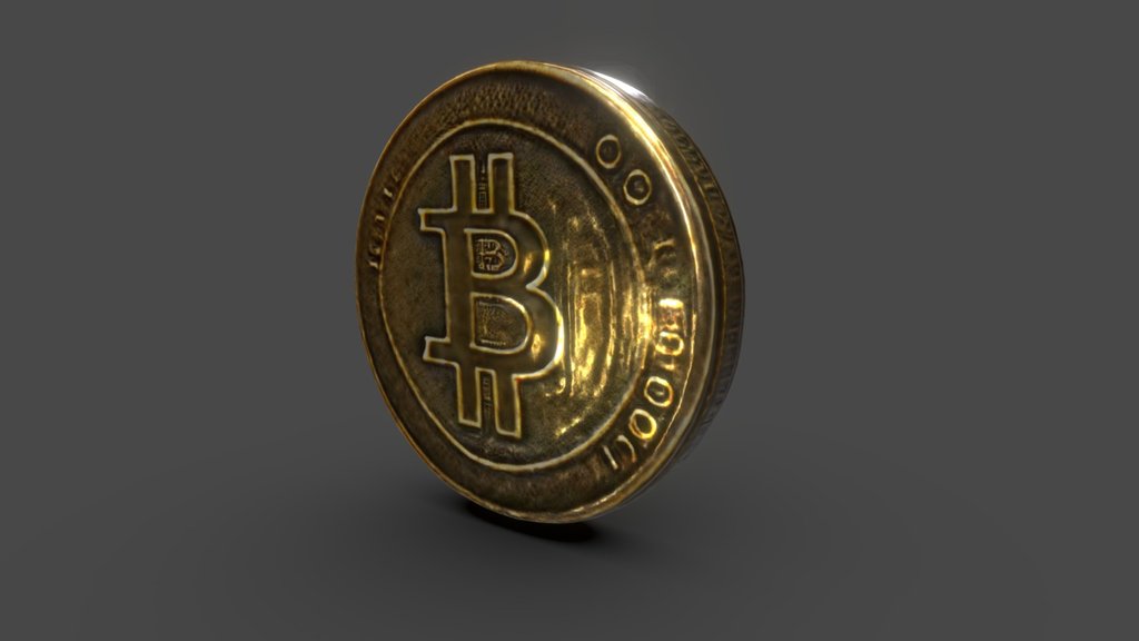 Ancient Roman Bitcon BTC Coin - Digital XR Spatial Work by UXRZONE on UXRZONE
