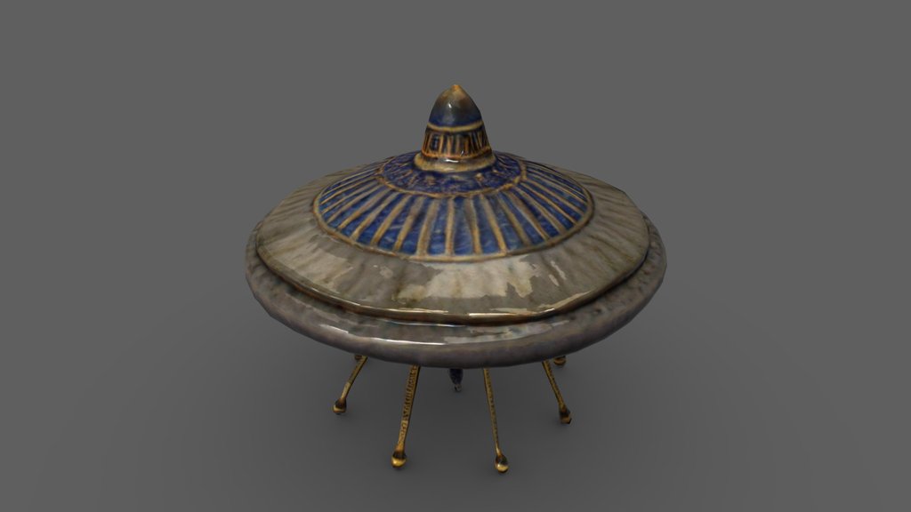 Ancient Flying Saucer Vimana - Digital XR Spatial Work by UXRZONE on UXRZONE