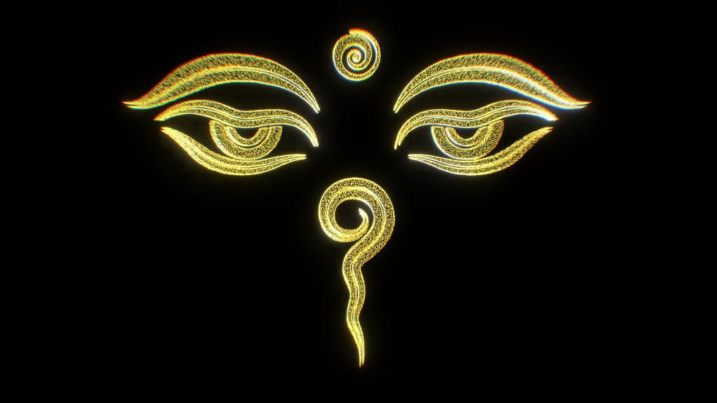 Vajradrsti १ - Buddha Eyes' Adamantine Gaze - Digital XR Spatial Work by UXRZONE on UXRZONE