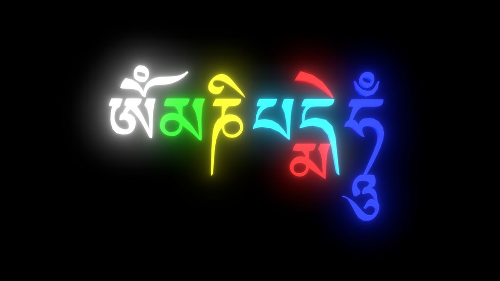 Om Mani Peme Hung - Digital XR Spatial Work by UXRZONE on UXRZONE