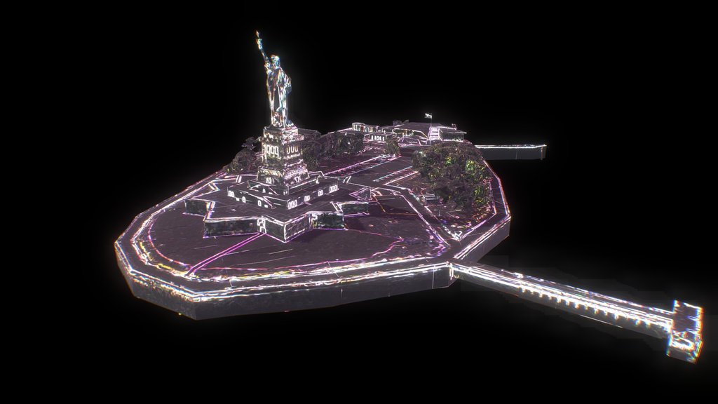 UXRZONE se03 - Ellis Island Liberty Statue LO-FI - Digital XR Spatial Work by UXRZONE on UXRZONE