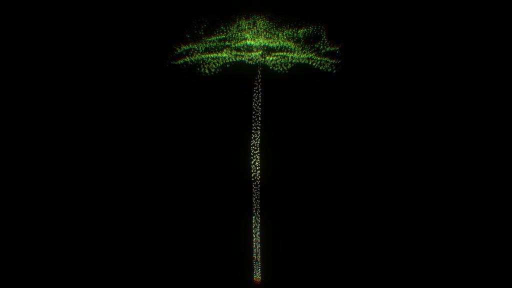 PointCloud Palm Tree 03 - Point-e - Digital XR Spatial Work by UXRZONE on UXRZONE