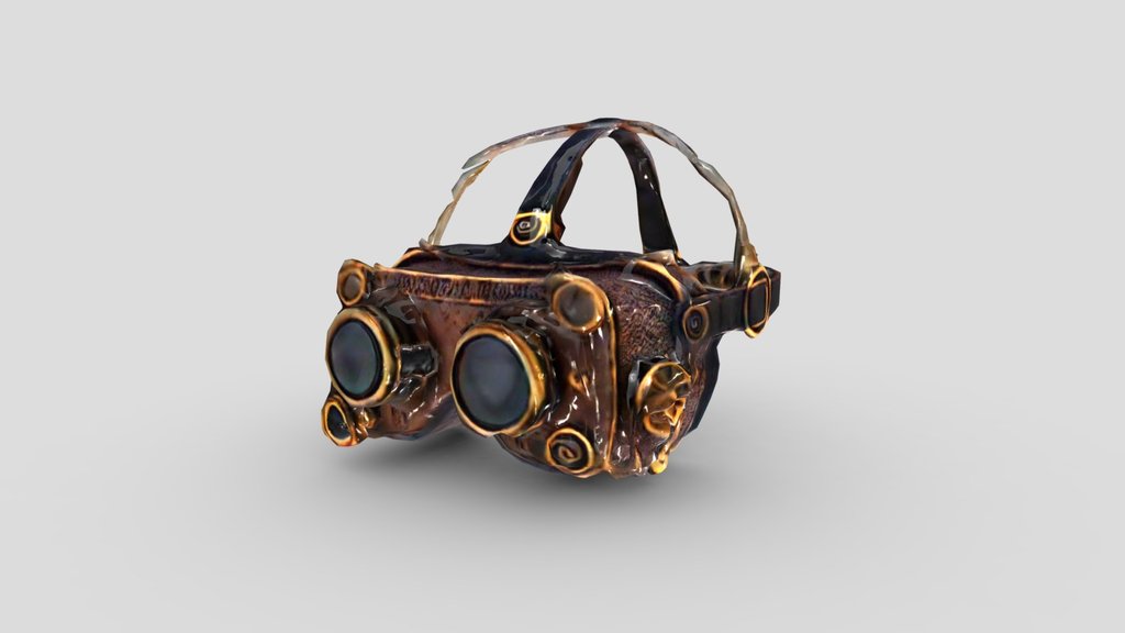 Steampunk VR headset - Digital XR Spatial Work by UXRZONE on UXRZONE